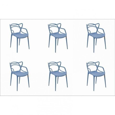 Kit 6 Cadeiras Allegra Caribe 