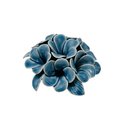 Ver imagem 1 de Peça Decorativa Flor em Cerâmica Azul 11cm Dl0176 Btc