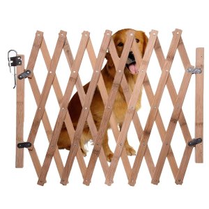 Portao Pet Cao Cachorro Bebe Criança Bambu Retratil Sanfonado Cercado Proteçao Segurança Resistente 