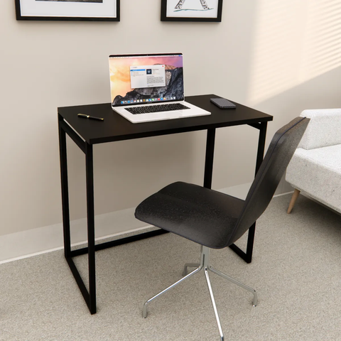 Escrivaninha Estudo Dobrável pra Quarto Compacta 80cmx45cm Preto