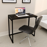 Escrivaninha Estudo Dobrável pra Quarto Compacta 80cmx45cm Preto - 1