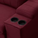 Ver imagem 6 de Sofá 3 Lugares Retrátil Reclinável para Sala 205cm Malfati F04 Veludo Vermelho - Lyam Decor