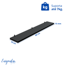 Ver imagem 5 de Kit 3 Prateleira Preta 60X10 + Suporte Flutuante Mdf Organizadora Decoração Cozinha Banheiro Sala