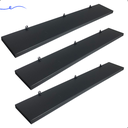 Ver imagem 1 de Kit 3 Prateleira Preta 60X10 + Suporte Flutuante Mdf Organizadora Decoração Cozinha Banheiro Sala