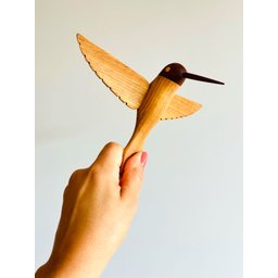 Beija-flor em Madeira para Parede. Escultura Artesanal. Decoração de Interiores - 5