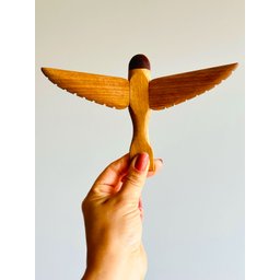 Beija-flor em Madeira para Parede. Escultura Artesanal. Decoração de Interiores - 4