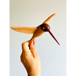 Beija-flor em Madeira para Parede. Escultura Artesanal. Decoração de Interiores - 8