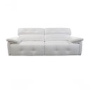 Ver imagem 1 de Sofá Retrátil e Reclinável de Couro Queen 2,40 M Branco Pigmentado - Mempra Design