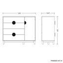 Ver imagem 3 de Cômoda Sapateira 4 Gavetas 1 Porta 100% MDF Cauê Cinamomo/Branco