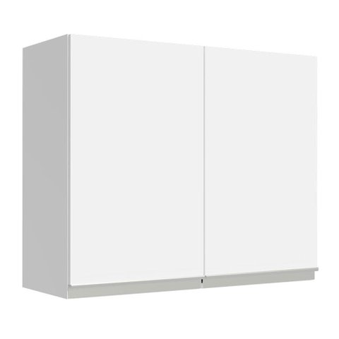 Armário de Cozinha Aéreo 80 cm 2 Portas Branco Glamy Madesa