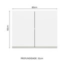 Ver imagem 3 de Armário de Cozinha Aéreo 80 cm 2 Portas Branco Glamy Madesa