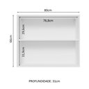 Ver imagem 4 de Armário de Cozinha Aéreo 80 cm 2 Portas Branco Glamy Madesa