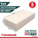 Ver imagem 2 de 5 Tijolo Refratário 23x11,4x6,4cm Churrasqueira Forno Isocel 600