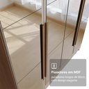 Ver imagem 6 de Guarda-Roupa Solteiro com Pés 4 Portas Batentes com Espelhos Rustic/Crema/Rustic Saturno Madesa