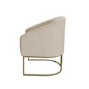 Ver imagem 5 de Kit 4 Poltronas Decorativa Luana Base Ferro Dourada Suede - Twdecora