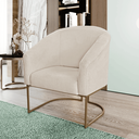 Ver imagem 2 de Kit 4 Poltronas Decorativa Luana Base Ferro Dourada Suede - Twdecora