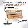 Bicama 3 Gavetas Oriente Cor Mel + 2 Colchões Ortobom D28 - 7