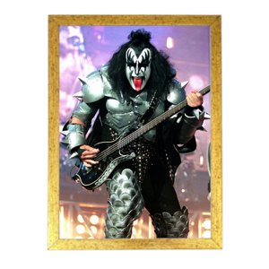 quadro poster c moldura hard rock kiss Gene Simmons D8185