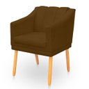 Ver imagem 4 de Kit Poltrona Cadeira para Sala Confortável e Moderna Mila Suede
