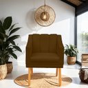 Ver imagem 2 de Kit Poltrona Cadeira para Sala Confortável e Moderna Mila Suede