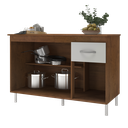 Ver imagem 2 de Balcão de Cozinha para Pia de 120cm Com Tampo Suiça Fidelitá 3 Portas 1 Gaveta