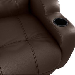 Poltrona Reclinável do Papai Automática com Usb e Porta Copos Cherokee Sintetico Marrom Matrix - 4