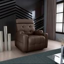 Ver imagem 6 de Poltrona Reclinável do Papai Automática com Usb e Porta Copos Cherokee Sintetico Marrom Matrix