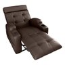 Poltrona Reclinável do Papai Automática com Usb e Porta Copos Cherokee Sintetico Marrom Matrix - 3