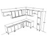 ARMÁRIO DE COZINHA MODULADA 19 PORTAS MILLE CASTANHO BRANCO - 3