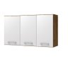 ARMÁRIO DE COZINHA MODULADA 19 PORTAS MILLE CASTANHO BRANCO - 4