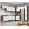 ARMÁRIO DE COZINHA MODULADA 19 PORTAS MILLE CASTANHO BRANCO - 1