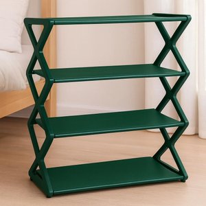 Sapateira Estante Multiuso Calcados Brinquedos Objetos Lavanderia Quarto 4 Prateleira Verde
