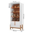 Ver imagem 4 de Buffet 190cm Adega 050520 e Cristaleira 4 Portas 50519 Branco Cedro Dcasa