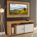 Ver imagem 1 de Rack com Painel para Tvs de até 50 Polegadas Melody 2 Portas Mel/off White - Casa Giulia