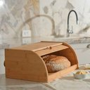 Ver imagem 2 de Porta Pão Grande com Abertura Frontal Sense 40 X 27,5 X 16,5 Cm Bambu ou