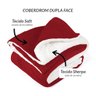 Cobertor Pele Carneiro Cobertor Queen Size Vermelho Dupla Face - 4
