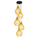Ver imagem 1 de Luminária Teto Lustre Pendente Balcão Cozinha Sala 5 Chile Cor:amarelo4
