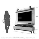 Ver imagem 2 de Conjunto Painel com Rack 1,6 Vivare Wood Off White-Nature - Giga
