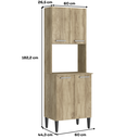 Ver imagem 3 de Torre Quente Carvalho Cozinha Arizona 2783 Carraro