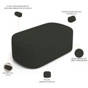 Ver imagem 6 de Cabeceira Cama Box 100cm Lanna com Puff Recamier Doha W01 Linho Verde Musgo - Lyam Decor