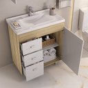 Ver imagem 1 de Gabinete para Banheiro Marcela 80 com Pés - Fabribam Carvalho