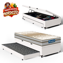 Ver imagem 3 de Cama Box Baú com Colchão de Molas Ensacadas Double Face Pillow Euro Alfa Probel + Auxiliar
