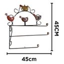 Ver mais imagens de Paneleiro Escorredor Rústico e Porta Papel Toalha em Ferro:galinha Caipira