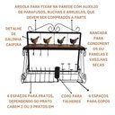 Ver imagem 3 de Paneleiro Escorredor Rústico e Porta Papel Toalha em Ferro:galinha Caipira