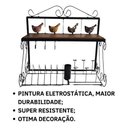 Ver imagem 4 de Paneleiro Escorredor Rústico e Porta Papel Toalha em Ferro:galinha Caipira