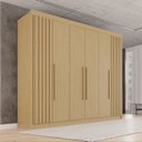 Ver imagem 1 de Guarda-Roupa Casal 100% MDF 6 Portas 6 Gavetas Granada Premium Marrom/Jequitiba