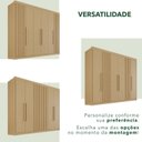 Ver mais imagens de Guarda-Roupa Casal 100% MDF 6 Portas 6 Gavetas Granada Premium Marrom/Jequitiba