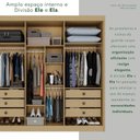 Ver imagem 6 de Guarda-Roupa Casal 100% MDF 6 Portas 6 Gavetas Granada Premium Marrom/Jequitiba