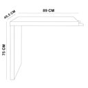 Ver imagem 2 de Mesa de Apoio Lateral para Escritório Tamburato Atria Executiva A02 Branco - Lyam Decor