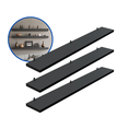 Ver imagem 2 de Kit 3 Prateleira Preta 70X10 + Suporte Flutuante Mdf Organizadora Decoração Cozinha Banheiro Sala